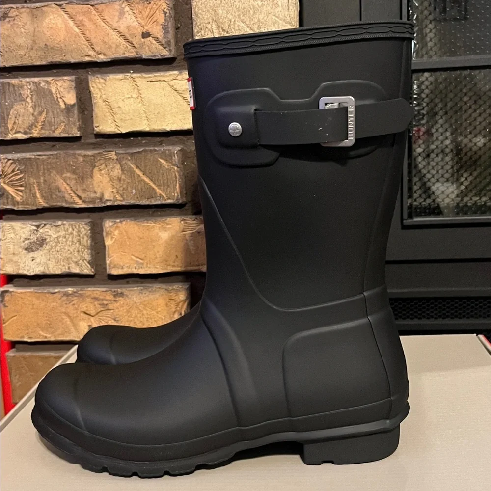 Hunter Women’s Original Short Black Rain Boots‎ NEW Size 7